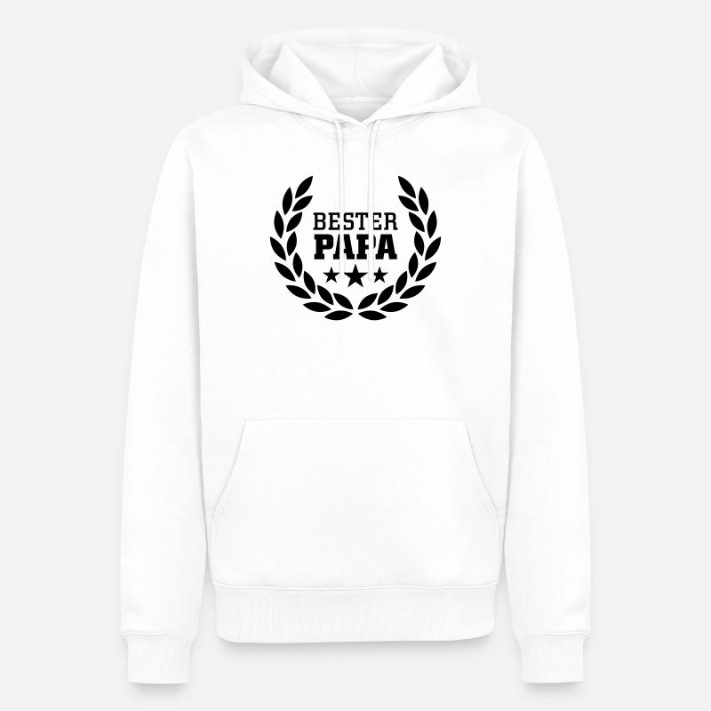 Bester Papa - Männer Premium Bio Hoodie - Weiß