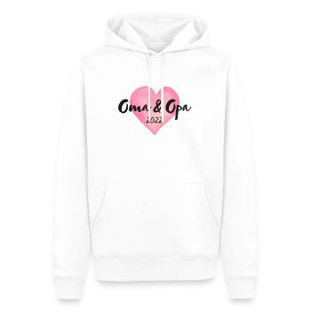 Oma & Opa 2022 Herz - Männer Premium Bio Hoodie - Weiß - Vorne - Nico (187cm)
