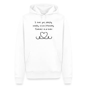 Abstract play of colors on hoodie - Men’s Premium Organic Hoodie - white - Front - Nico (187cm)