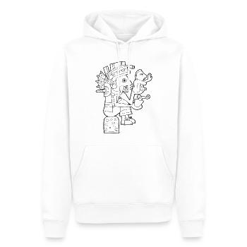 Mictlantecuhtli Dieu de la Mort Aztèques Dieu Maya I - Sweat à capuche Premium bio Homme - blanc - Devant - Nico (187cm)