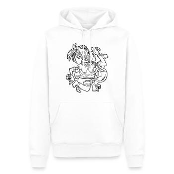 Coyolxauhqui Déesse aztèque Déesse de la Lune Maya Inca - Sweat à capuche Premium bio Homme - blanc - Devant - Nico (187cm)