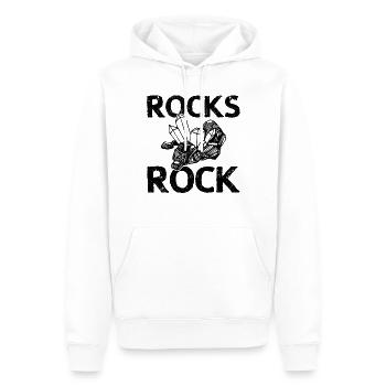Drôle de géologue de chasse aux roches Rockhounding - Sweat à capuche Premium bio Homme - blanc - Devant - Nico (187cm)