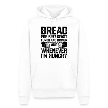 Funny bread baker - Men’s Premium Organic Hoodie - white - Front - Nico (187cm)