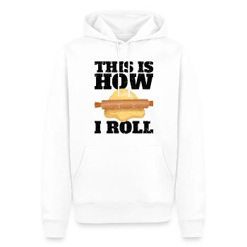 Funny bread baker - Men’s Premium Organic Hoodie - white - Front - Nico (187cm)