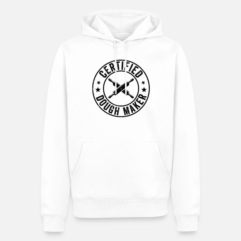 Drôle de boulanger - Sweat à capuche Premium bio Homme - blanc