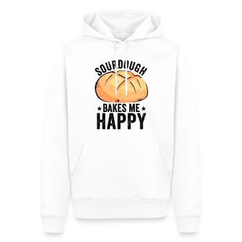 Drôle de boulanger - Sweat à capuche Premium bio Homme - blanc - Devant - Nico (187cm)