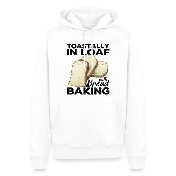 Funny bread baker - Men’s Premium Organic Hoodie - white - Front - Nico (187cm)