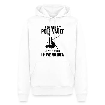Lustiger Stabhochsprung - Männer Premium Bio Hoodie - Weiß - Vorne - Nico (187cm)