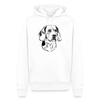 Beagle Hund - Männer Premium Bio Hoodie - Weiß - Vorne - Nico (187cm)