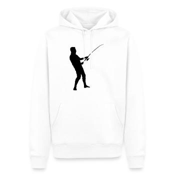 Fisheries Fishermen - Men’s Premium Organic Hoodie - white - Front - Nico (187cm)