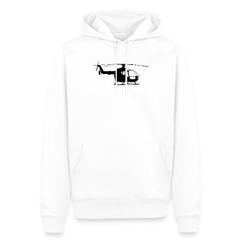 Hélicoptère - Sweat à capuche Premium bio Homme - blanc - Devant - Nico (187cm)