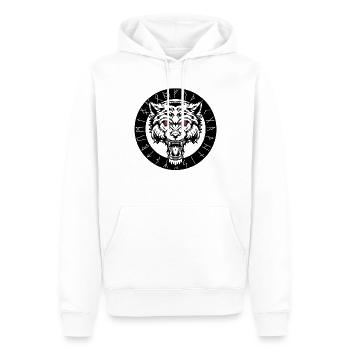 Wolf von Odin Geri und Freki Nordische Mythologie - Männer Premium Bio Hoodie - Weiß - Vorne - Nico (187cm)