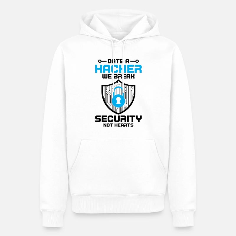 Cybersécurité Sécurité informatique Cybersécurité - Sweat à capuche Premium bio Homme - blanc