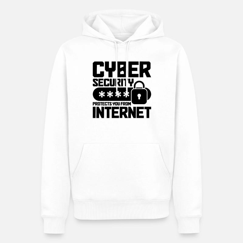 Cybersecurity Computer Security Cybersecurity - Men’s Premium Organic Hoodie - white