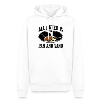Funny gold panners Gold seekers Enough gold for today - Men’s Premium Organic Hoodie - white - Front - Nico (187cm)