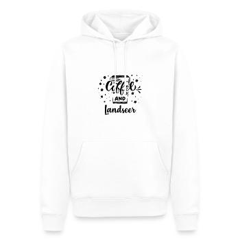 Landseer - Sweat à capuche Premium bio Homme - blanc - Devant - Nico (187cm)