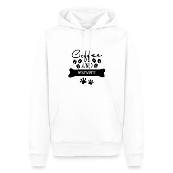 Coffee and wolfsspitz - Men’s Premium Organic Hoodie - white - Front - Nico (187cm)