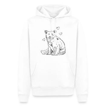 Art Academia Esthétique Ours Croquis Art - Sweat à capuche Premium bio Homme - blanc - Devant - Nico (187cm)