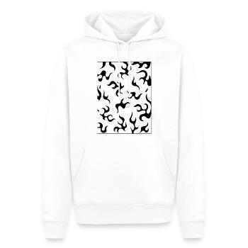 Finnish Goth Aesthetic Gothic Fire Flames Goth - Männer Premium Bio Hoodie - Weiß - Vorne - Nico (187cm)