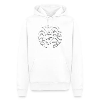Coconut Girl Aesthetic Dolphin - Männer Premium Bio Hoodie - Weiß - Vorne - Nico (187cm)