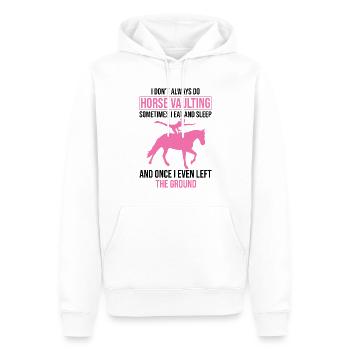 Lustiges Voltigieren auf dem Pferd - Männer Premium Bio Hoodie - Weiß - Vorne - Nico (187cm)