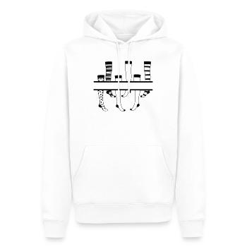 Strumpfhosen-Logo - Männer Premium Bio Hoodie - Weiß - Vorne - Nico (187cm)