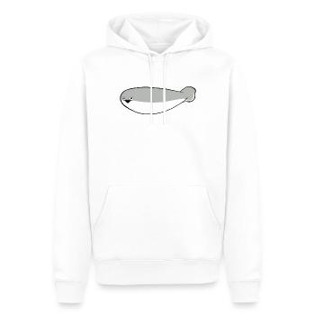Drôle de poisson Sacabambaspi Meme - Sweat à capuche Premium bio Homme - blanc - Devant - Nico (187cm)