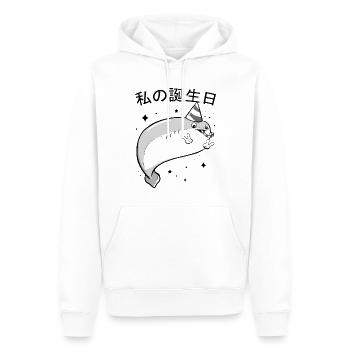 Sacabambaspis Fish Meme Japanese Birthday - Men’s Premium Organic Hoodie - white - Front - Nico (187cm)