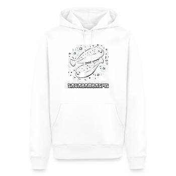 Fish Meme Couple - Men’s Premium Organic Hoodie - white - Front - Nico (187cm)
