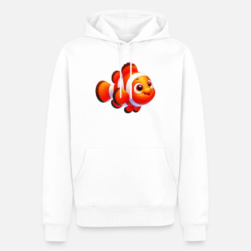 Clownfisch - Männer Premium Bio Hoodie - Weiß