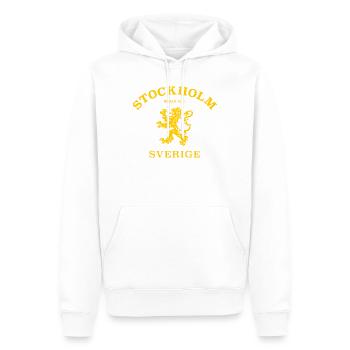 STOCKHOLM Sverige Suède - Sweat à capuche Premium bio Homme - blanc - Devant - Nico (187cm)