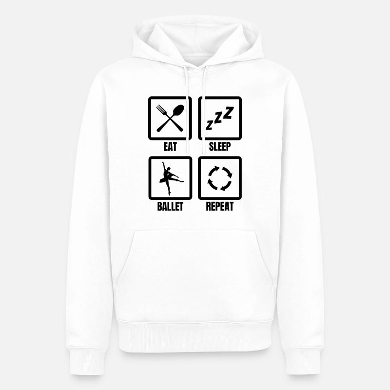 Routine de ballet - Sweat à capuche Premium bio Homme - blanc