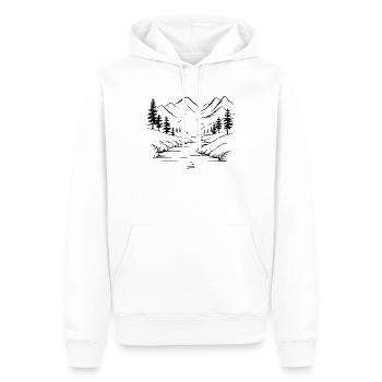 Gebirge - Männer Premium Bio Hoodie - Weiß - Vorne - Nico (187cm)