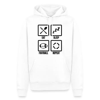 Routine de football américain - Sweat à capuche Premium bio Homme - blanc - Devant - Nico (187cm)