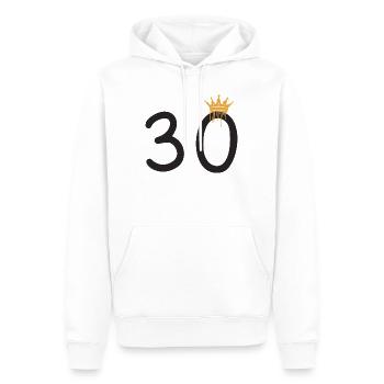 30 - Sweat à capuche Premium bio Homme - blanc - Devant - Nico (187cm)
