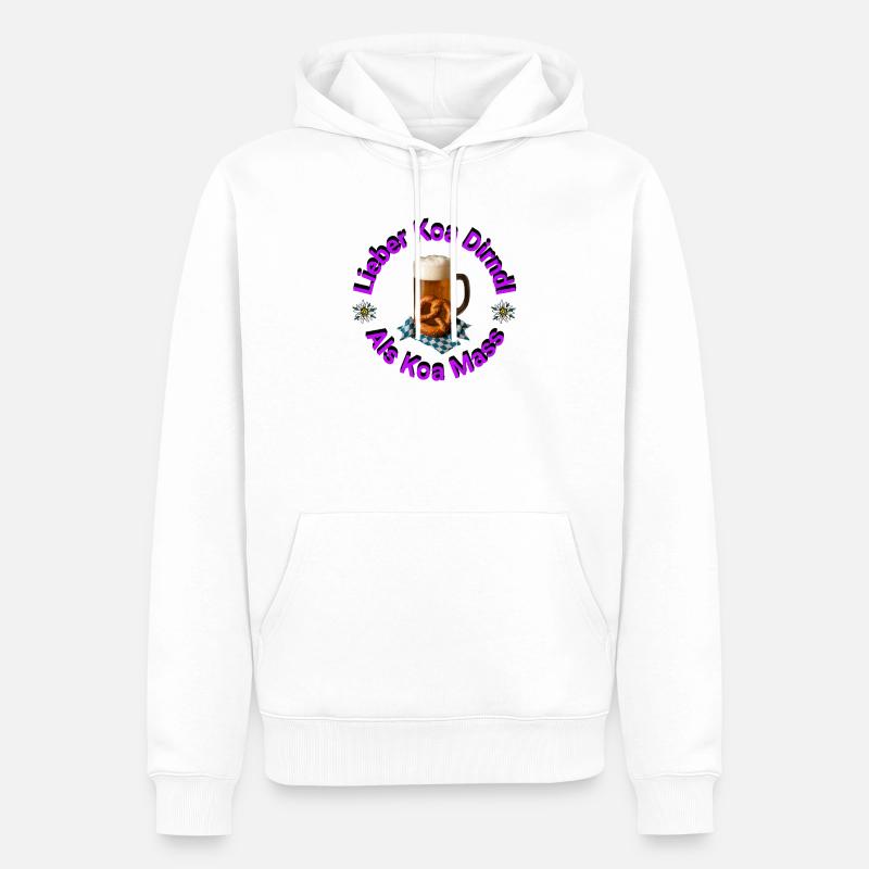 Lieber Koa Dirndl Als Koa Mass - Männer Premium Bio Hoodie - Weiß
