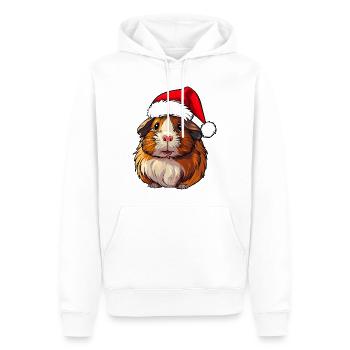 Cochons d'Inde de Noël - Sweat à capuche Premium bio Homme - blanc - Devant - Nico (187cm)