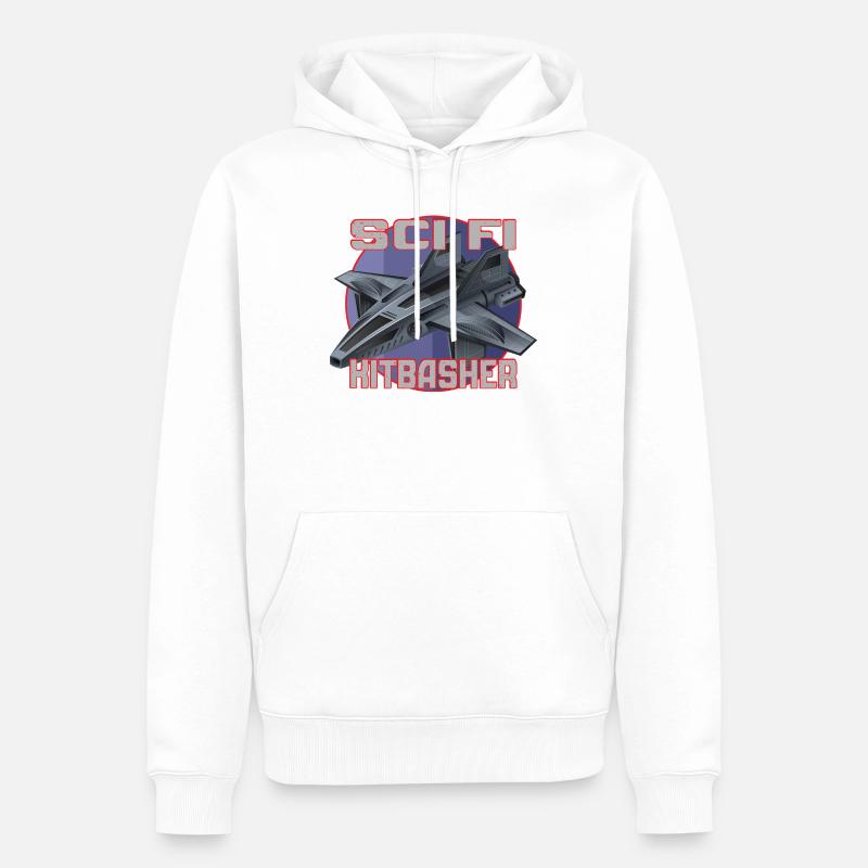Conception de jet SciFi Kitbasher - Sweat à capuche Premium bio Homme - blanc