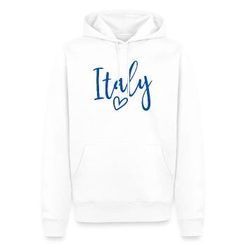 Italien – Herz der Frauen, Liebe zu Italien - Männer Premium Bio Hoodie - Weiß - Vorne - Nico (187cm)