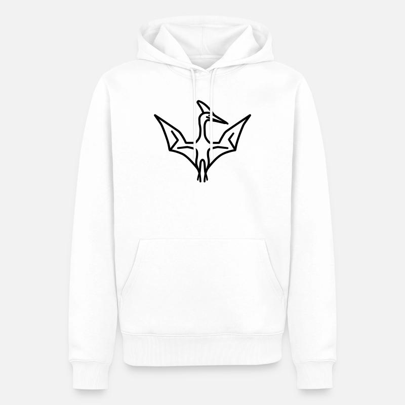 ptérodactyle - Sweat à capuche Premium bio Homme - blanc