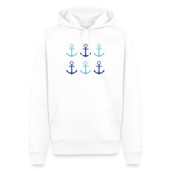 Meer in Sicht - Männer Premium Bio Hoodie - Weiß - Vorne - Nico (187cm)