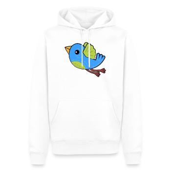 Kleiner Blauer Vogel - Männer Premium Bio Hoodie - Weiß - Vorne - Nico (187cm)