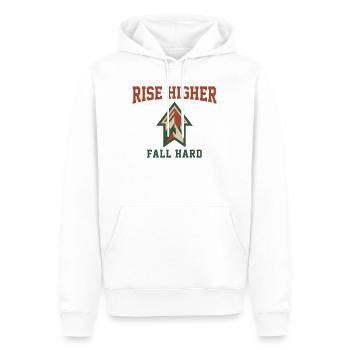 Bergspitze erhebt sich höher Natur - Männer Premium Bio Hoodie - Weiß - Vorne - Nico (187cm)