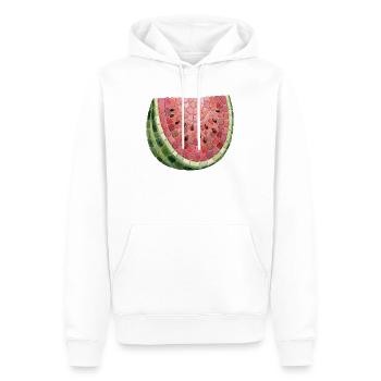 Mosaïque de pastèque - Cadeau d’art d’été - Sweat à capuche Premium bio Homme - blanc - Devant - Nico (187cm)