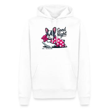  Good Night Emma French Bulldog Schlafende - Männer Premium Bio Hoodie - Weiß - Vorne - Nico (187cm)