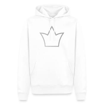 Couronne – symbole de force et de confiance en soi - Sweat à capuche Premium bio Homme - blanc - Devant - Nico (187cm)