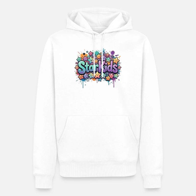 StarKids - Sweat à capuche Premium bio Homme - blanc