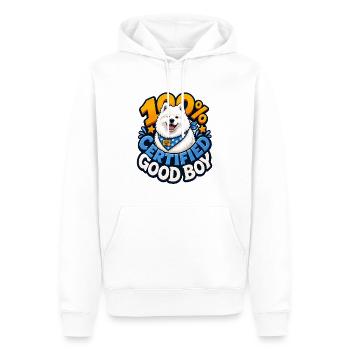 Samojeden - Männer Premium Bio Hoodie - Weiß - Vorne - Nico (187cm)
