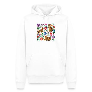Folk Art Bengal Pattern - Men’s Premium Organic Hoodie - white - Front - Nico (187cm)