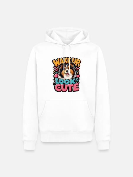 Shetland Shepherd - Männer Premium Bio Hoodie - Weiß